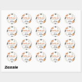 Little Boo Halloween Pumpkin Baby Shower Stickers (Blatt)
