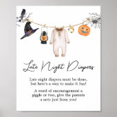 Little Boo Halloween Spate Night Diapers Poster (Vorne)