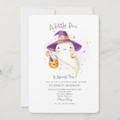 Little Boo Halloween Theme Fall Baby Shower Einladung (Vorderseite)