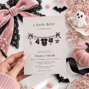 Little Boo Halloween Wäscheleine Baby Shower Einladung