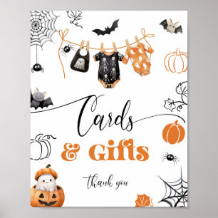 Little Boo Halloween Wäscheleine Karten und Gesche Poster