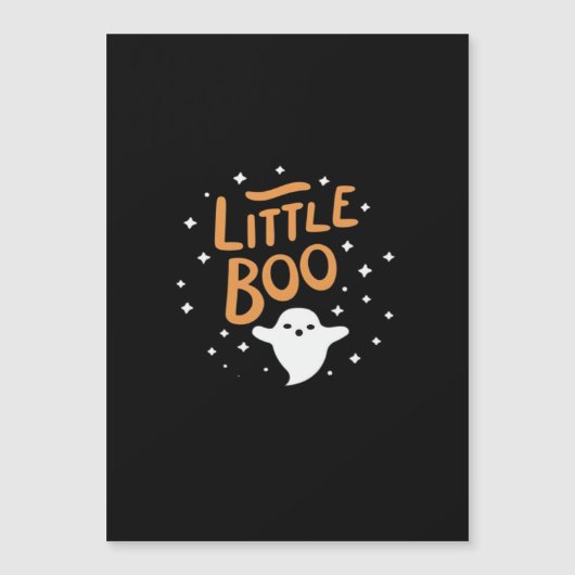 Little Boo, Happy Halloween Vintag Classic Magnetkarte (Vorderseite)