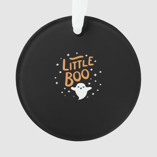 Little Boo, Happy Halloween Vintag Classic Ornament (Vorderseite)