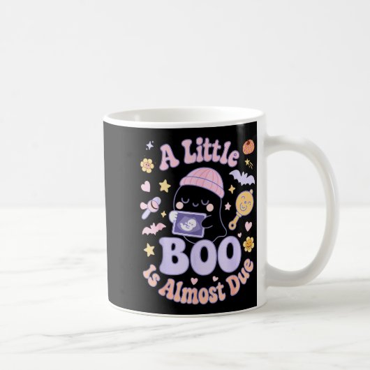 Little Boo Is Almost Due Fun Halloween Cute Pregna Kaffeetasse (Rechts)