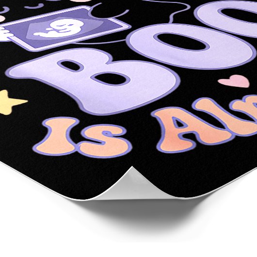 Little Boo Is Almost Due Fun Halloween Cute Pregna Poster (Ecke)