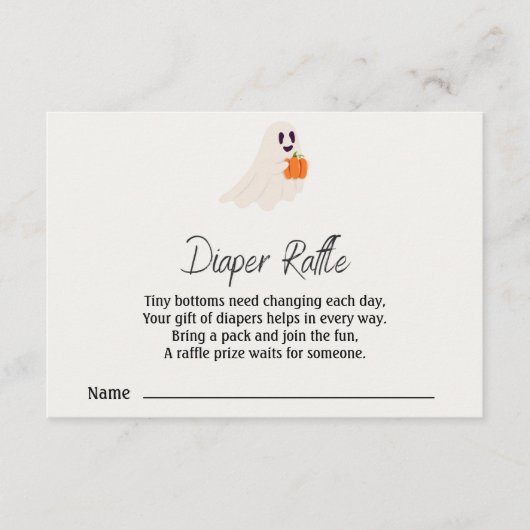 Little Boo Is Almost Due Halloween Baby Shower Begleitkarte (Vorderseite)