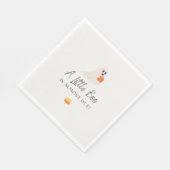 Little Boo Is Almost Due Halloween Baby Shower Serviette (Ecke)