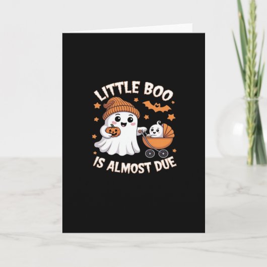 Little Boo Is Almost Due - Halloween Pregnancy Rev Karte (Vorderseite)
