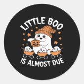 Little Boo Is Almost Due - Halloween Pregnancy Rev Runder Aufkleber (Vorderseite)