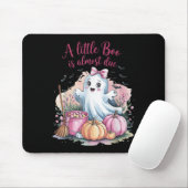 Little Boo Is Almost Due Halloween Theme Girl Baby Mousepad (Mit Mouse)