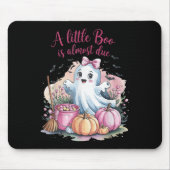 Little Boo Is Almost Due Halloween Theme Girl Baby Mousepad (Vorne)