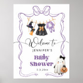 Little Boo is Due clothesline Baby Dusche Willkomm Poster (Vorne)