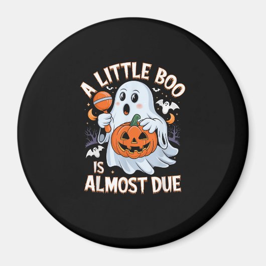 Little Boo ist bald fällig Süße Halloween-Schwange Magnet (Vorne)
