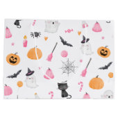 Little Boo ist beinahe auf rosa halloween zurückzu Große Geschenktüte (Rückseite)