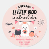 Little Boo ist beinahe Due Baby Shower Stickers (Vorderseite)