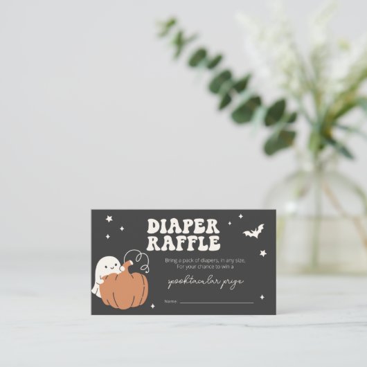 Little Boo ist eine fast gebührenpflichtige Windel Begleitkarte (Stehend Vorderseite)