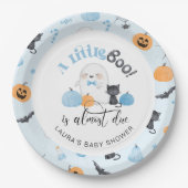 Little Boo ist fast die richtige blaue Babydusche Pappteller (Vorderseite)