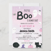 Little Boo ist fast die richtige Ghost Baby Dusche Einladung (Vorderseite)