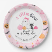 Little Boo ist fast die richtige rosa Babydusche Pappteller (Vorderseite)