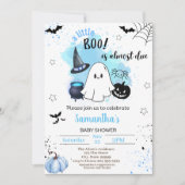 Little Boo ist fast Due Baby Dusche Einladung (Vorderseite)