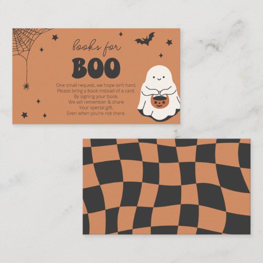 Little Boo ist fast ein passendes Buch für die Bab Begleitkarte (Vorne/Hinten)