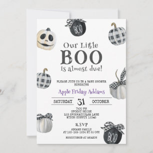 Little BOO ist fast fällig, Halloween Baby Dusche Einladung
