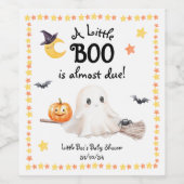 Little Boo ist fast fällig! Halloween Weinetikett (Einzelnes Label)