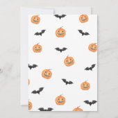 Little Boo ist fast gerade wegen Halloween Babydus Einladung (Rückseite)