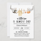 Little Boo ist fast gerade wegen Halloween Babydus Einladung (Vorderseite)