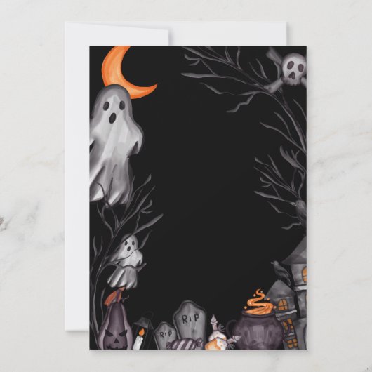 Little Boo ist fast gerade wegen Halloween Babydus Einladung