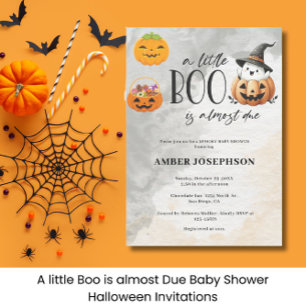 Little Boo ist fast gerade wegen Halloween Babydus Einladung