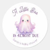 Little Boo ist fast schon ein Baby Duschaufkleber Runder Aufkleber (Vorderseite)
