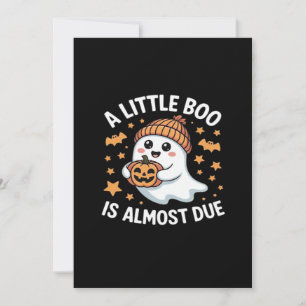 Little Boo ist fast zu Halloween Pregnancy Revea Feiertagskarte