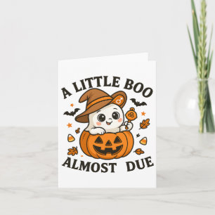 Little Boo ist fast zu Halloween Pregnancy Revea Karte
