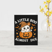 Little Boo ist fast zu Halloween Pregnancy Revea Karte (Gelbe Blume)