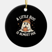 Little Boo ist fast zu Halloween Pregnancy Revea Keramik Ornament (Vorne)
