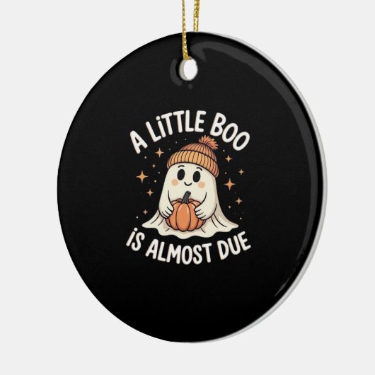 Little Boo ist fast zu Halloween Pregnancy Revea Keramik Ornament (Links)