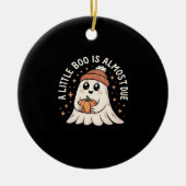 Little Boo ist fast zu Halloween Pregnancy Revea Keramik Ornament (Vorne)