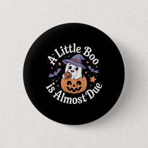 Little Boo ist fast zu Niedlichen Halloween-Schwan Button