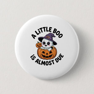 Little Boo ist fast zu Niedlichen Halloween-Schwan Button