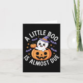 Little Boo ist fast zu Niedlichen Halloween-Schwan Karte (Vorderseite)