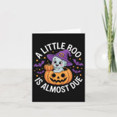 Little Boo ist fast zu Niedlichen Halloween-Schwan Karte (Vorderseite)