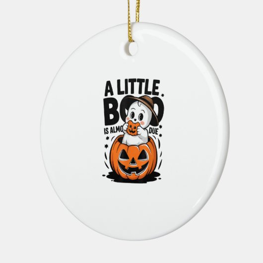 Little Boo ist fast zu Niedlichen Halloween-Schwan Keramik Ornament (Links)
