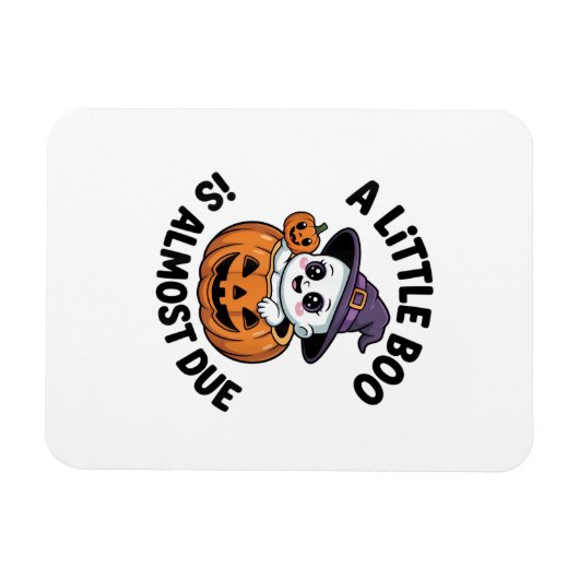 Little Boo ist fast zu Niedlichen Halloween-Schwan Magnet (Horizontal)