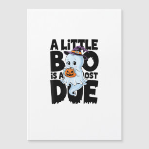 Little Boo ist fast zu Niedlichen Halloween-Schwan Magnetkarte