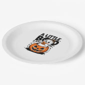 Little Boo ist fast zu Niedlichen Halloween-Schwan Pappteller (Schrägansicht)