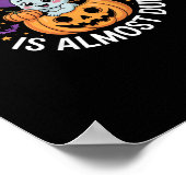 Little Boo ist fast zu Niedlichen Halloween-Schwan Poster (Ecke)