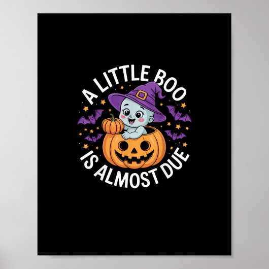 Little Boo ist fast zu Niedlichen Halloween-Schwan Poster (Vorne)