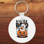 Little Boo ist fast zu Niedlichen Halloween-Schwan Schlüsselanhänger (Vorderseite)