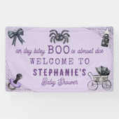 Little Boo Itsy Bitsy Spider Halloween Baby Dusche Banner (Horizontal)